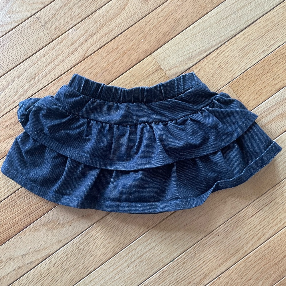 Falls Creek Black Ruffle Skort